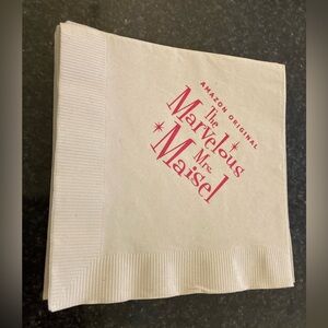 Marvelous Mrs. Maisel 20 Paper Cocktail Napkins - Rare Promo Item - Prime Video